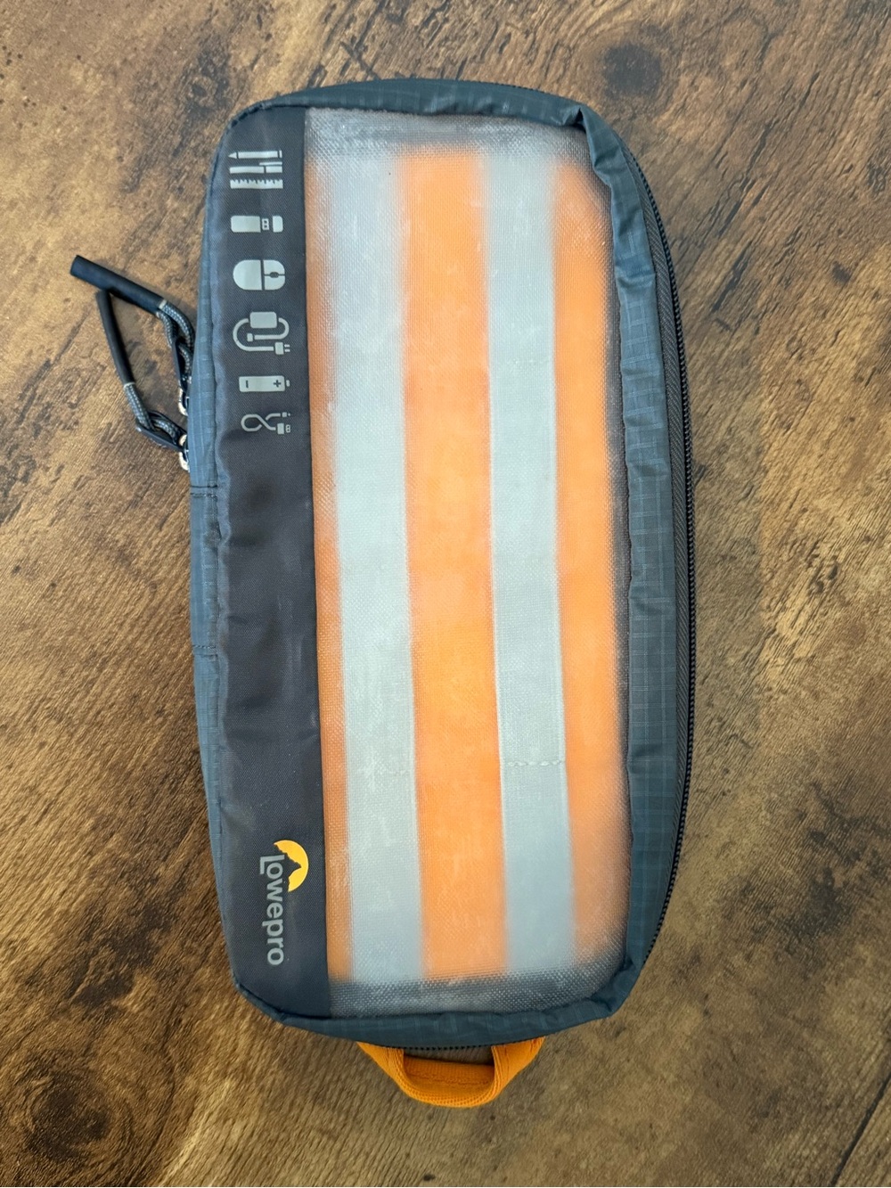 Lowepro GearUp Pouch, Medium, Dark Gray See Through Face